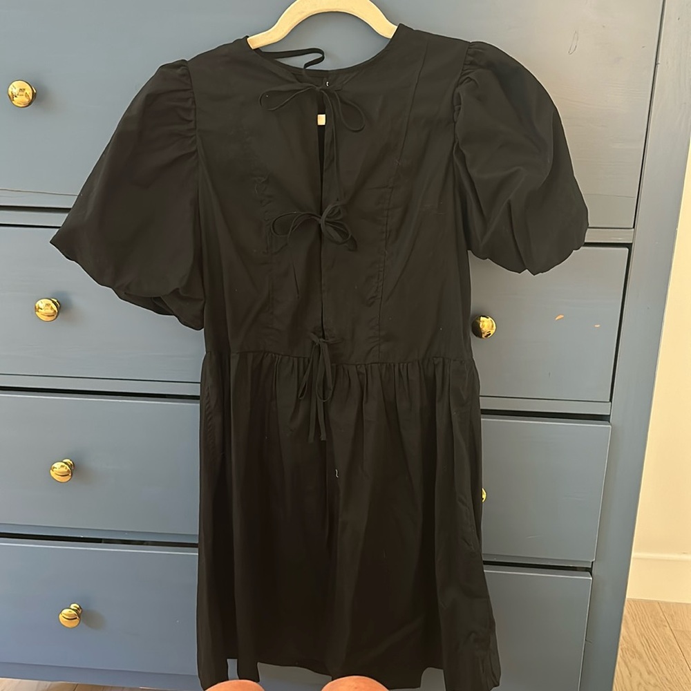 Black H&M tie dress.